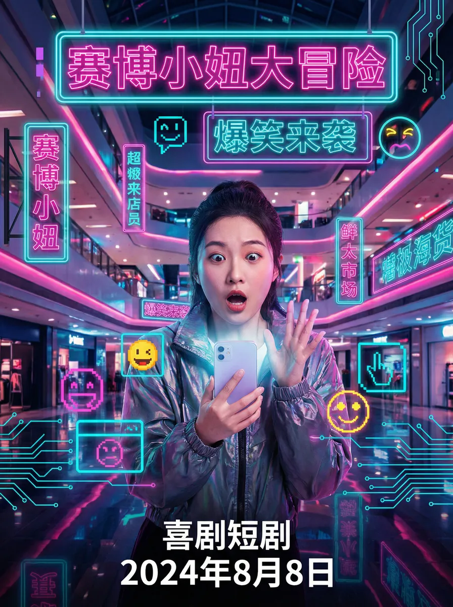 税务局调查范冰冰 搞笑喜剧短剧 - 赛博小妞大冒险海报